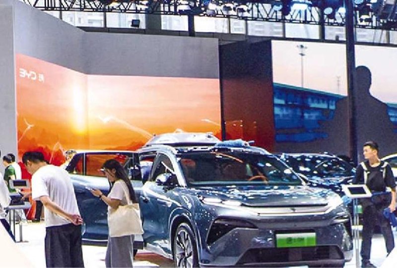 2025合肥国际新能源汽车展览会现场。王牌 摄