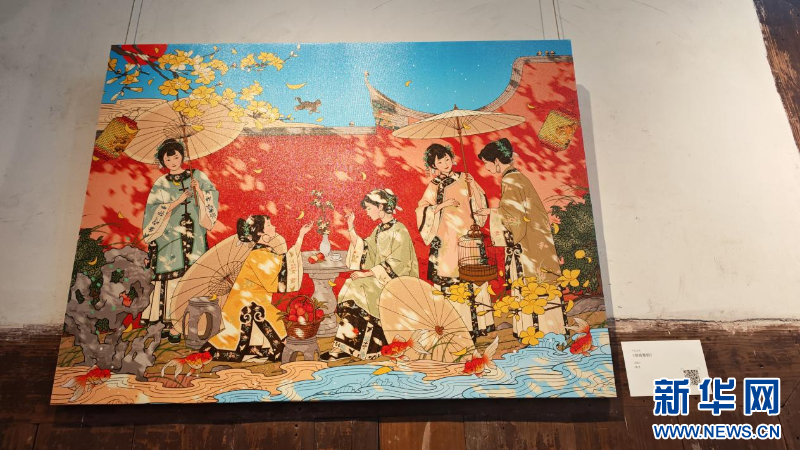 每一幅作品都是一扇展示福州的窗口。新华网 刘丰 摄